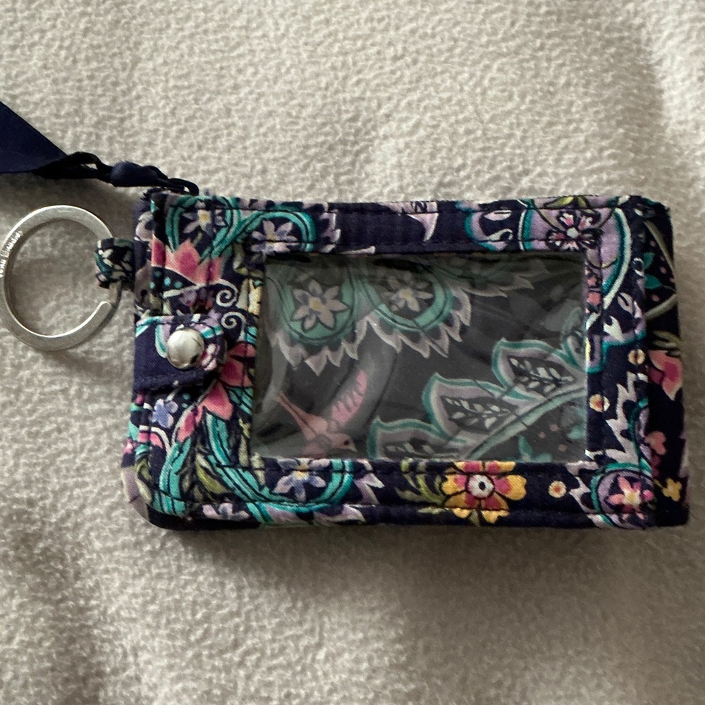 Vera Bradley Multicolor Floral ID Holder with Key Ring
